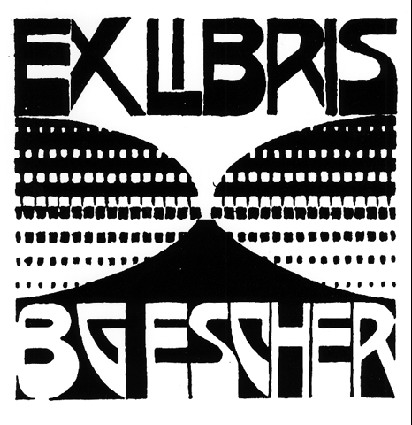Bookplate B.G. Escher [Beer], 1922 - M. C. Escher