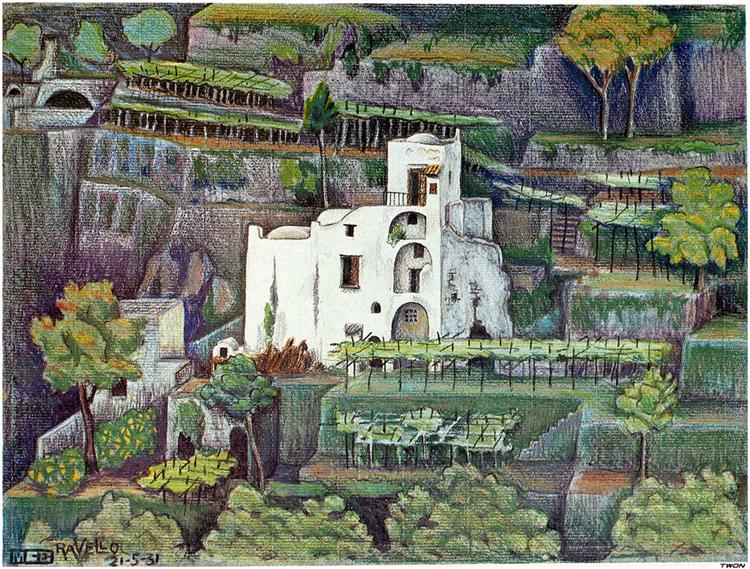 Farmhouse, Ravello colour, 1931 - 艾雪