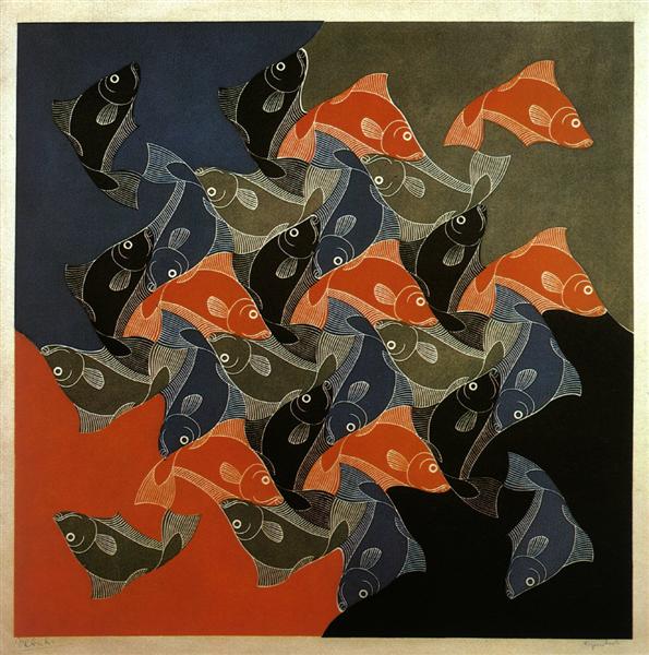 Fish 1942 M C Escher Wikiart Org