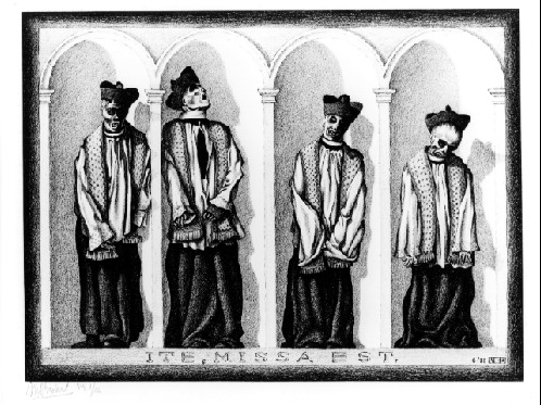 Mumified Priests in Gangi, 1932 - M. C. Escher