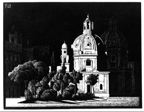 Nocturnal Rome, 1934 - Мауриц Корнелис Эшер