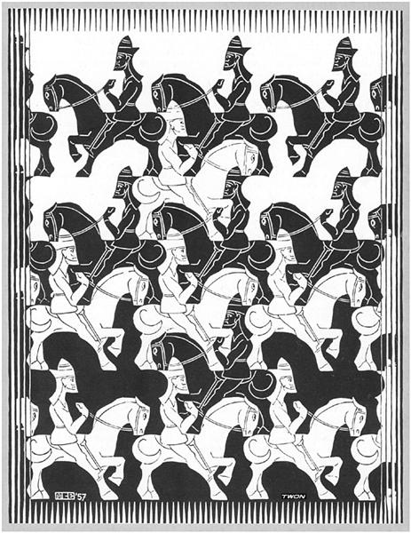 Regular Division of The Plane III, 1957 - M. C. Escher