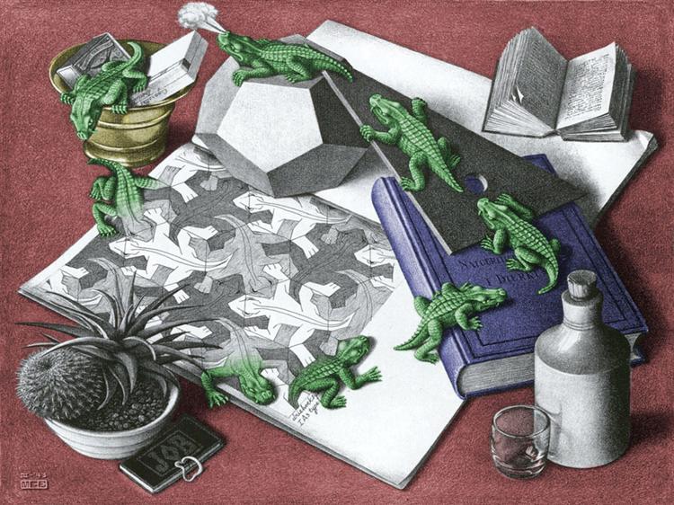 Reptiles Colour, 1943 - M.C. Escher
