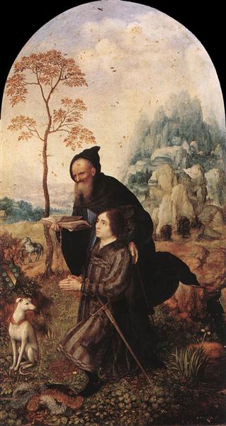 St. Anthony with a Donor, 1508 - Jan Gossaert