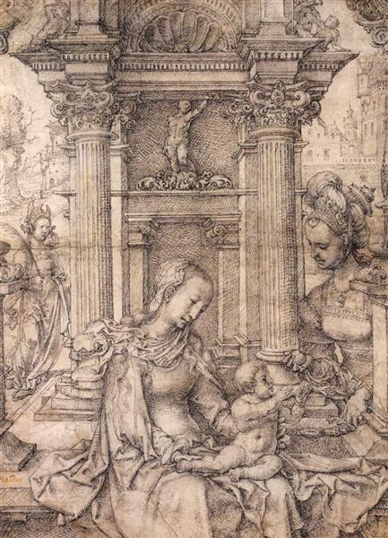 Virgin and Child with Saints, c.1511 - Mabuse