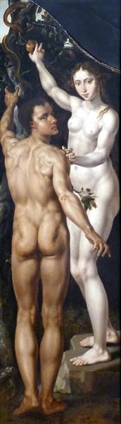 Adam and Eve, c.1550 - Мартен ван Хемскерк