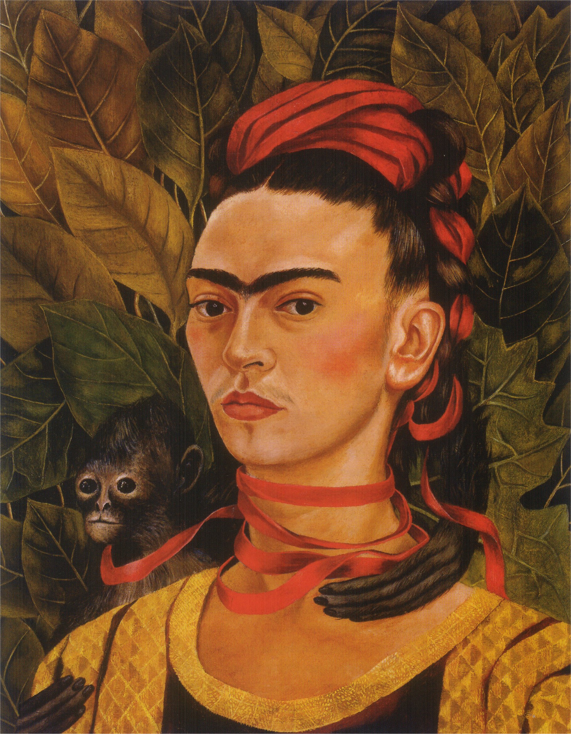 Frida Kahlo Self Portrait Self Portrait with Monkey, 1940 - Frida Kahlo