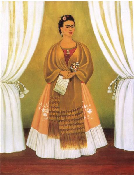 Self-Portrait Dedicated to Leon Trotsky (Between the Curtains), 1937 - Frida Kahlo