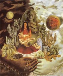 The Love Embrace of the Universe, the Earth (Mexico), Myself, Diego and Señor Xólotl - Frida Kahlo