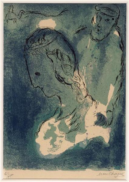 Abraham and Sarah, 1956 - Marc Chagall