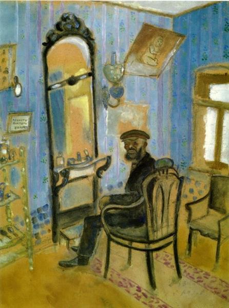Barber's Shop (Uncle Zusman), 1914 - Marc Chagall