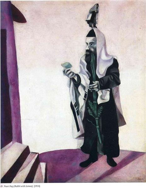 Праздник (Раввин с лимоном), 1914 - Марк Шагал