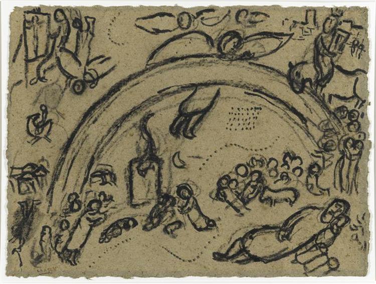 Noah and the Rainbow, c.1963 - Marc Chagall