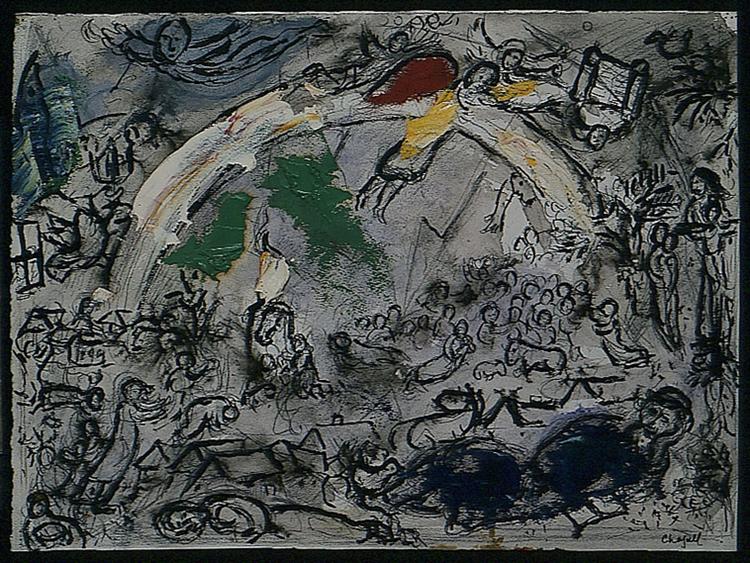 Noah and the Rainbow, c.1963 - Marc Chagall