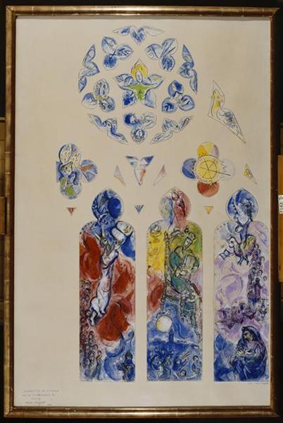 Project of vitrage for the north apse of the cathedral of Metz, 1958 - Marc Chagall