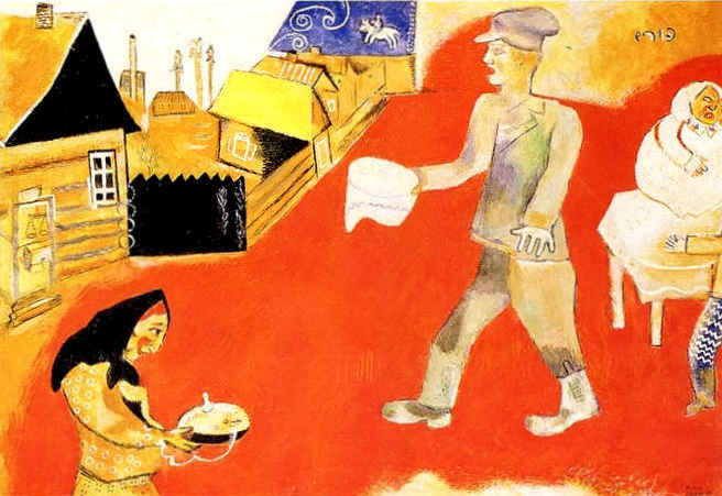 Purim, c.1918 - Marc Chagall