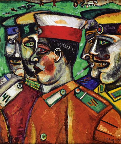 Soldiers, 1912 - Marc Chagall