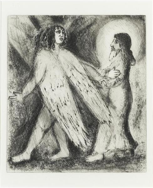 The man guided by the Lord the right way (Isaiah, LVIII, 8 11), c.1956 - Marc Chagall