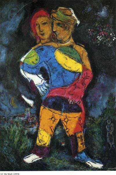 Прогулка, 1973 - Марк Шагал