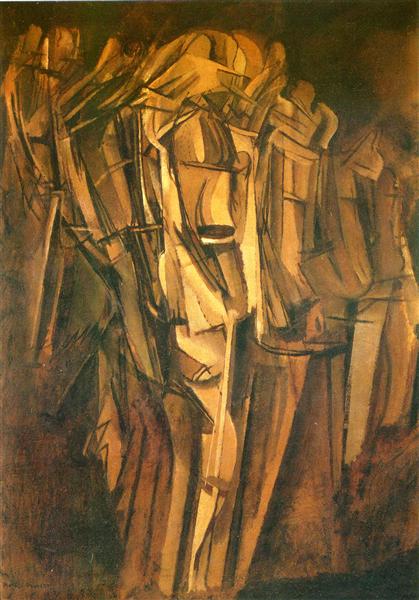 Sad young man in a train, 1911 - Marcel Duchamp