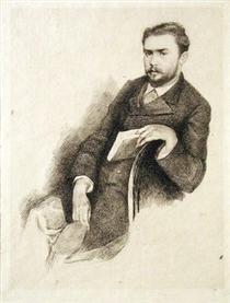 Portrait of Gustave Geffroy - Marie Bracquemond