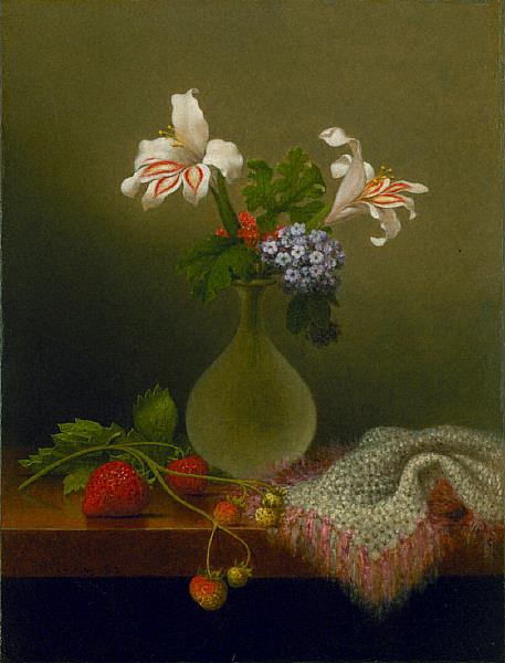 A Vase of Corn Lilies and Heliotrope, 1863 - Мартин Джонсон Хед