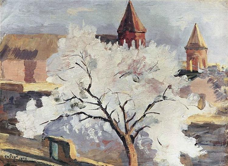 Apricot tree in blossom, 1942 - Мартірос Сар'ян