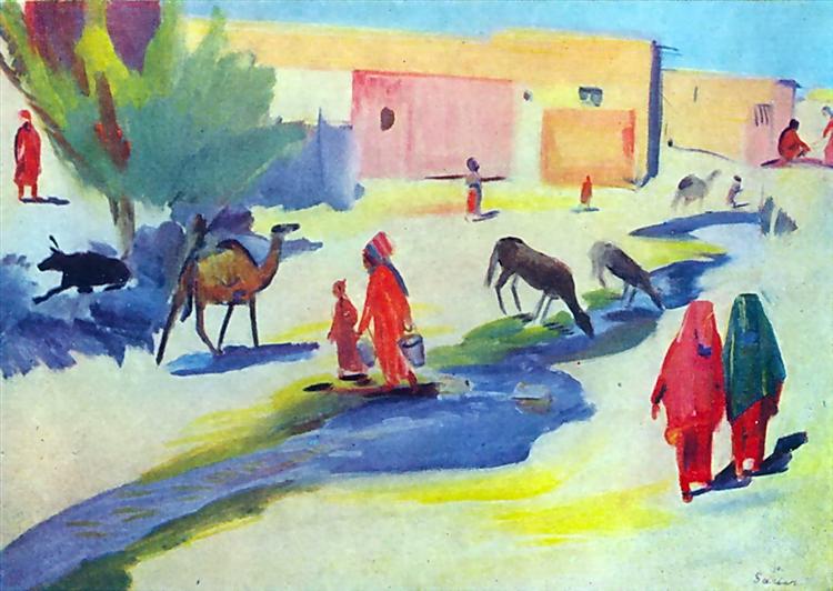 Street and the ditch in Ashgabat, 1934 - Martiros Sarjan