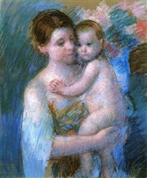 Мама держит ребенка - Мэри Кассат