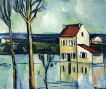 House on the Banks of a River - Maurice de Vlaminck