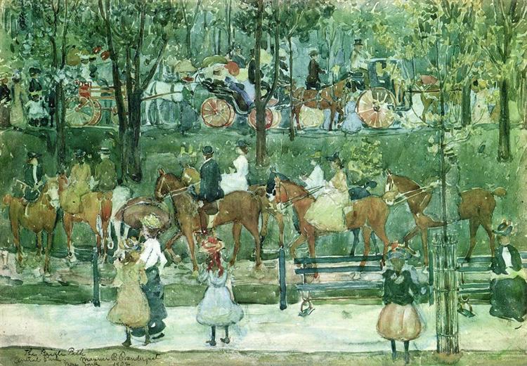 The Bridle Path, Central Park, 1902 - Морис Прендергаст