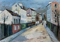 A Street in a Suburb of Paris - Maurice Utrillo