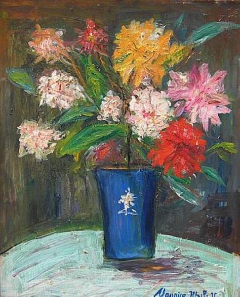 Vase with flowers - Морис Утрилло