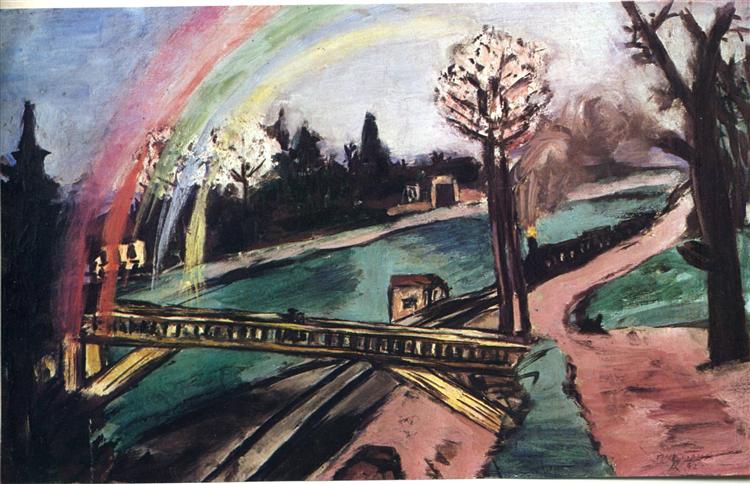 Railway Bridge and Rainbow, 1942 - Макс Бекман