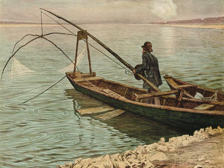 The fisherman, c.1900 - Max Kurzweil