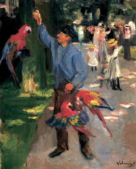Man with parrots, 1900 - Макс Либерман