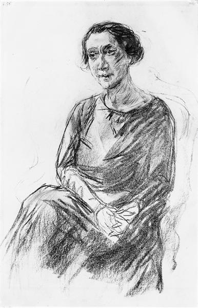 Portrait of Mrs. Irene Triesch - Max Liebermann