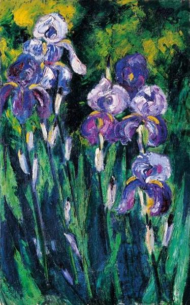 Irises in Evening Shadows, 1925 - Макс Пехштейн