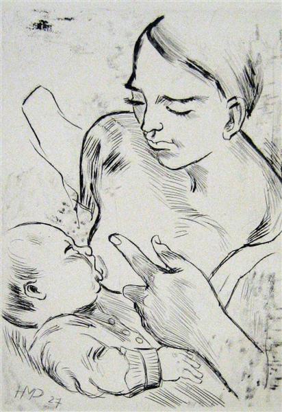 Stillende Mutter, 1927 - Макс Пехштейн
