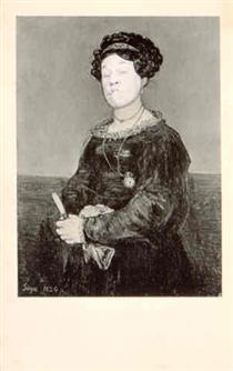 Ridiculous Portrait (Goya seated female) - May Wilson