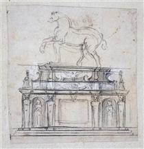 Design for a statue of Henry II of France - Miguel Ángel