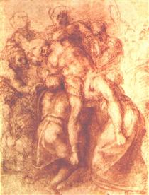 Study to "Pieta" - Микеланджело