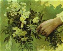 A Hand with Flowers - Michail Wassiljewitsch Nesterow