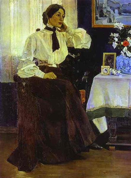 Portrait of Ekaterina Nesterova, 1905 - Михаил Нестеров