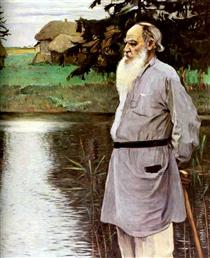 Portrait of Leo Tolstoy - Mijaíl Nésterov