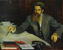 Portrait of Otto Shmidt - Mikhaïl Nesterov