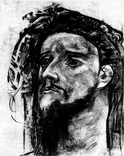 Head of Prophet, 1905 - Михаил Врубель