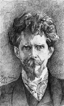 Portrait of Doctor Fiodor Usoltsev - Mikhail Vrubel