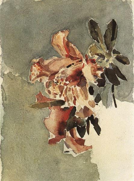 Red Azaleas, c.1886 - Mikhail Vrubel