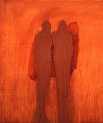 Couple with Red - Nathan Oliveira